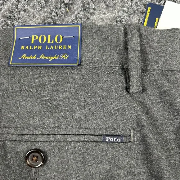Polo Ralph Lauren Pants Men’s 36x32 Stretch Straight Fit Heather Gray NEW - Picture 9 of 9
